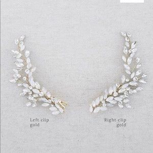 Twig & Honey Crystal Dove Wing Hair Clips